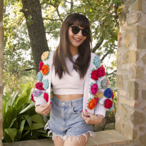 Blossom crochet jacket